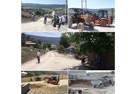 شروع اجرای پروژه جدول کشی در خیابان انقلاب روستای ارضت (۹۹/۴/۱۱)