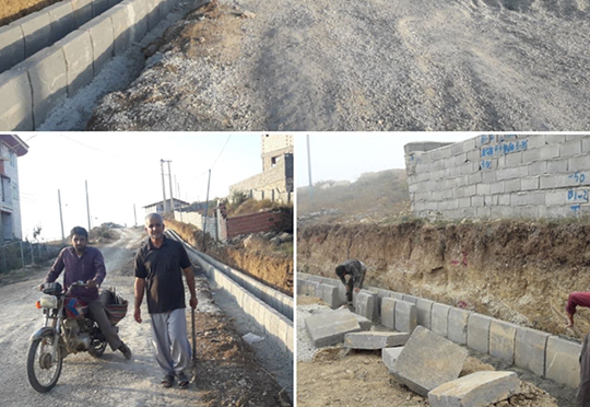 عملیات اجرایی پروژه جدول کشی درخیابان انقلاب روستای ارضت (۹۹/۵/۱۴)